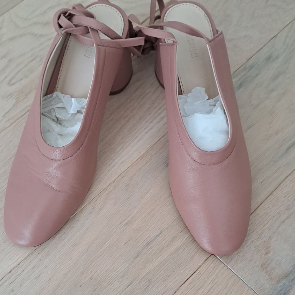 Blush Pink Leather Pumps